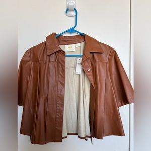 NEW - Anthropologie / Maeve small pleather jacket